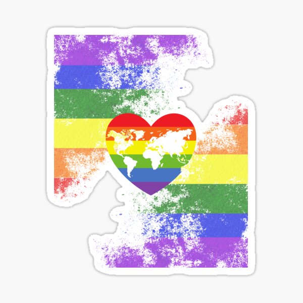 Item preview, rainbow heart lgbt designed and sold by StarDan.