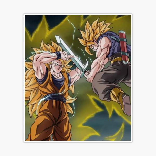 Trunks ssj 1 Sticker by Emmanuel Den Dauw