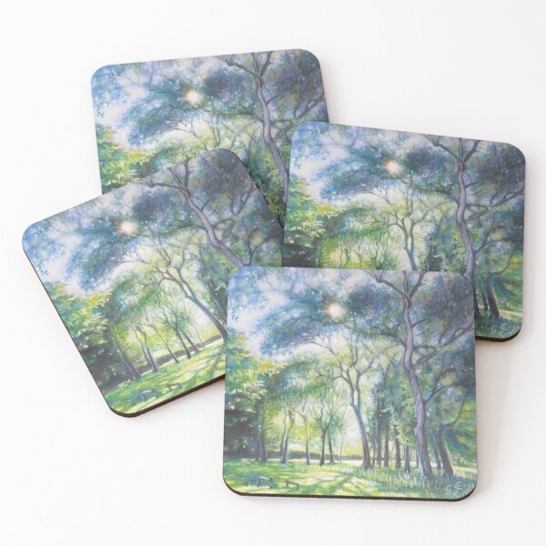 Item preview, Blue Lace Trees - tranquil park scene designed and sold by LittleLiz.