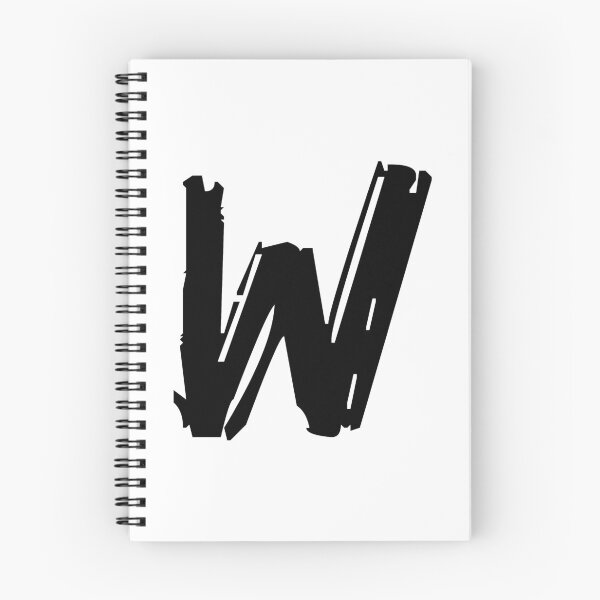 Item preview, W BRUSH STYLE CAPITAL LETTER INITIAL T-SHIRT MODERN MINIMALIST FONT LOGO TYPEFACE LETTERING TYPOGRAPHY MONOGRAM TEE designed and sold by prezziefactory.