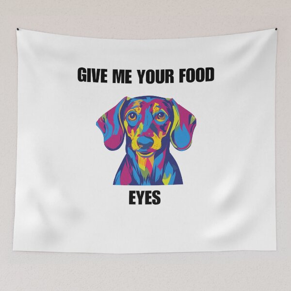 Item preview, Give me your Food eyes Dachshund oil colorful for Light Shirt designed and sold by Leivenaar.
