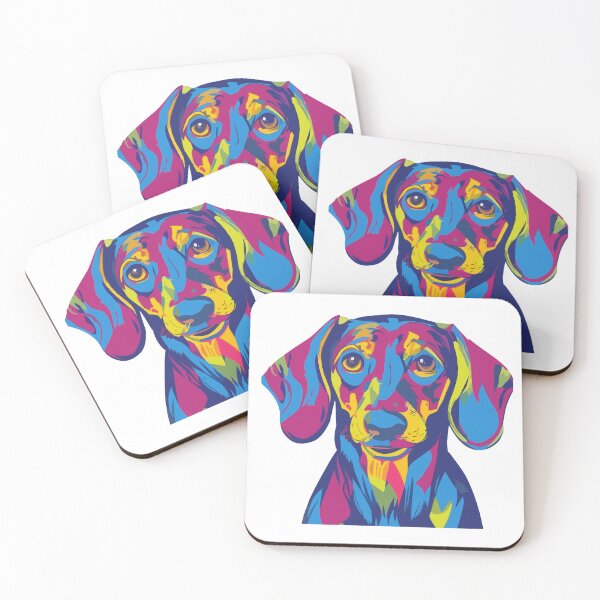Item preview, Colorful Dachshund dackel dog for funny t shirt design designed and sold by Leivenaar.