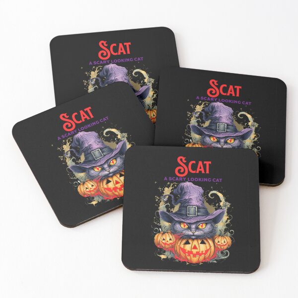 Item preview, SCAT - A Scary Looking Halloween Cat designed and sold by tw2us.