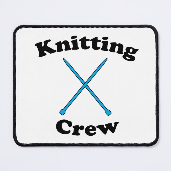 Item preview, Knitting Crew Blue Needles Funny designed and sold by ValeriesGallery.