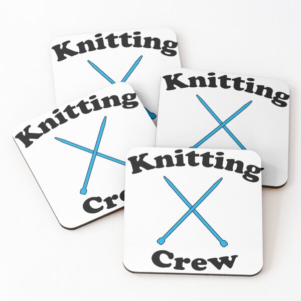 Item preview, Knitting Crew Blue Needles Funny designed and sold by ValeriesGallery.