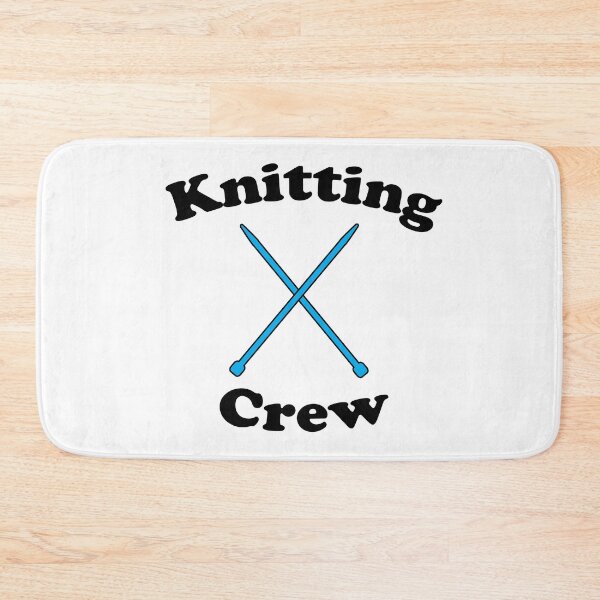 Item preview, Knitting Crew Blue Needles Funny designed and sold by ValeriesGallery.