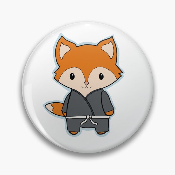 Item preview, Adorable Jiu Jitsu white belt fox designed and sold by ArtistryByColls.