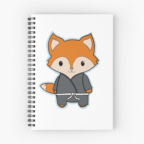 Item preview, Adorable Jiu Jitsu white belt fox designed and sold by ArtistryByColls.