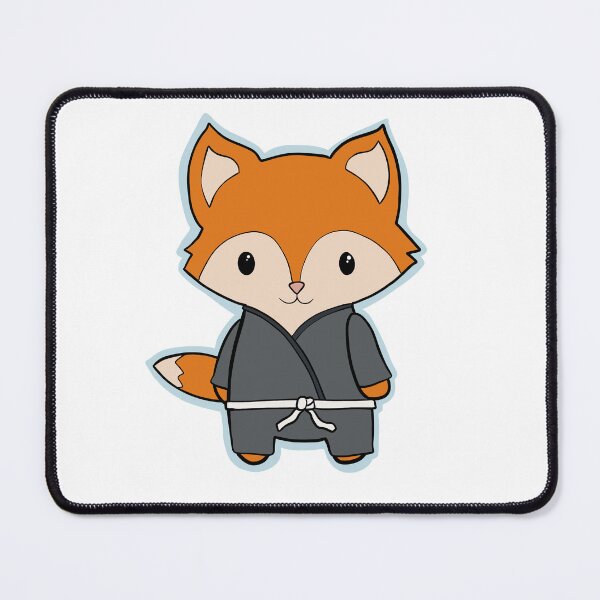 Item preview, Adorable Jiu Jitsu white belt fox designed and sold by ArtistryByColls.