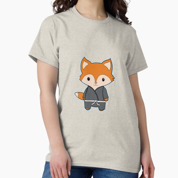 Item preview, Adorable Jiu Jitsu white belt fox designed and sold by ArtistryByColls.