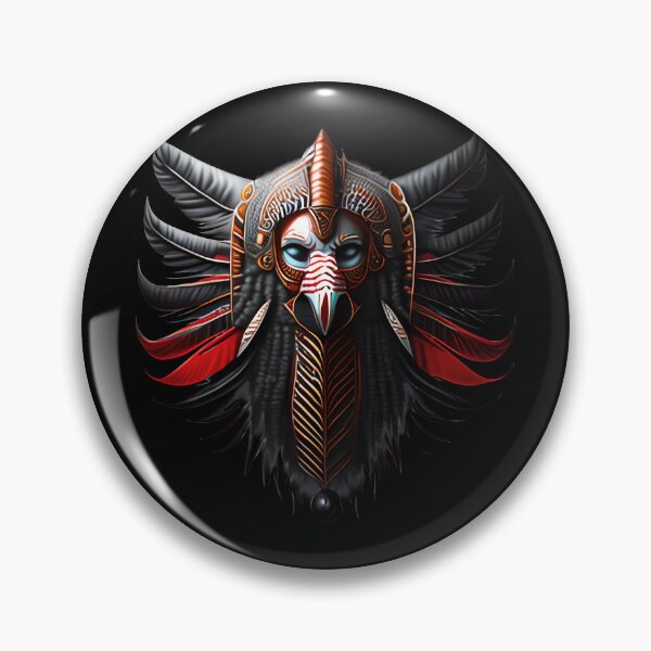 Item preview, BLACK RED AFRICAN MASKED WARRIOR 1 designed and sold by justyna-s28.