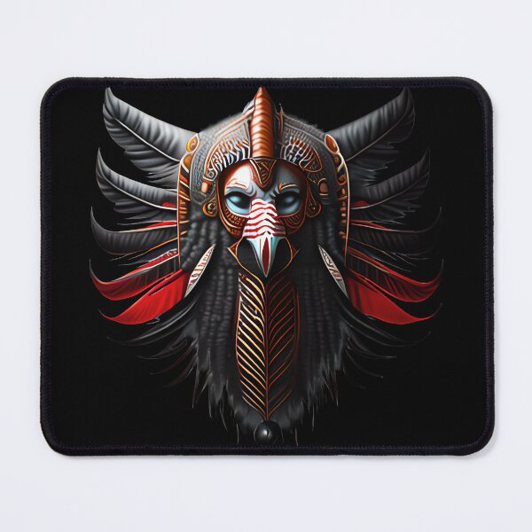 Item preview, BLACK RED AFRICAN MASKED WARRIOR 1 designed and sold by justyna-s28.