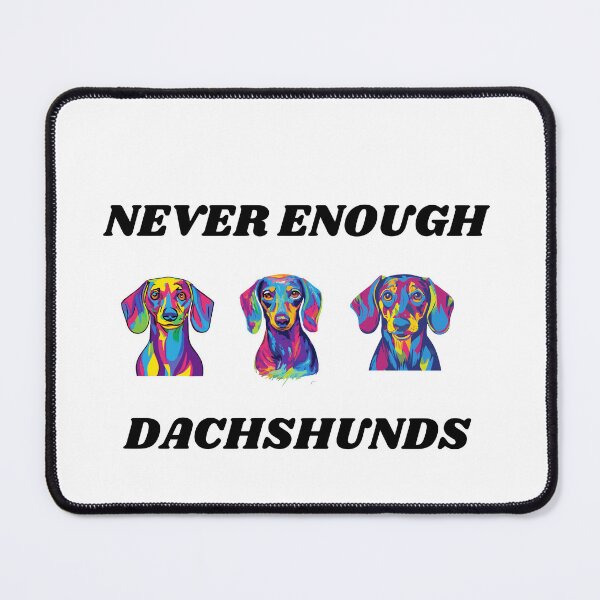 Item preview, never too many dachshunds three of a kind disco colorful design designed and sold by Leivenaar.