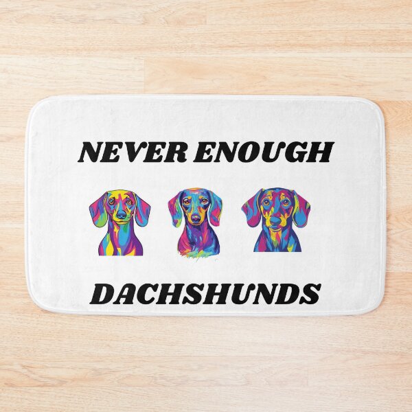 Item preview, never too many dachshunds three of a kind disco colorful design designed and sold by Leivenaar.