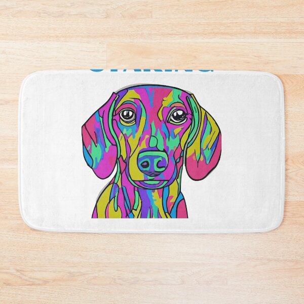 Item preview, Staring contest Dachshund dackel colorful oil painting style funny drawing design designed and sold by Leivenaar.