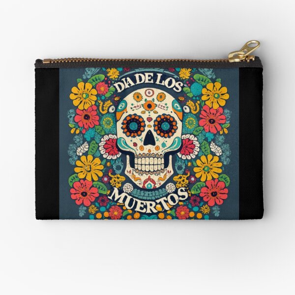 Vista previa del artículo con la obra «Día de los Muertos: Un diseño vibrante y colorido inspirado en el Día de los Muertos con calaveras de azúcar, flores de caléndula y máscaras de calavera.#1», diseñado y vendido por Ningodino.