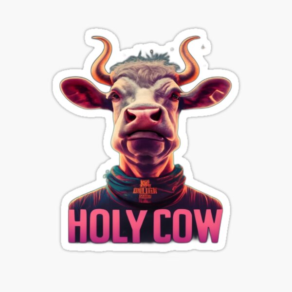 Cute Holy Cow! with Glasses Magnet for Sale by prettyfab