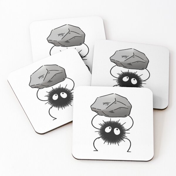 Item preview, little soot ghost with stone - “You are rocking it!” designed and sold by GingerandMilk.