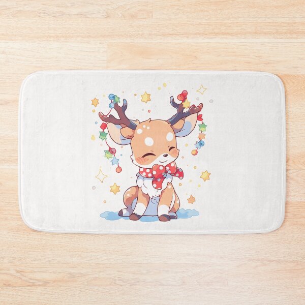 Item preview, Fawn tangled up in Christmas decorations designed and sold by etherElric.