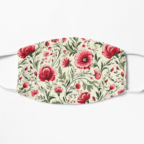 Poppy Flowers - Floral Pattern Flat Mask