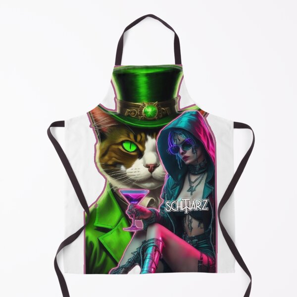 Item preview, Party girl with cat in green designed and sold by TheBear25.