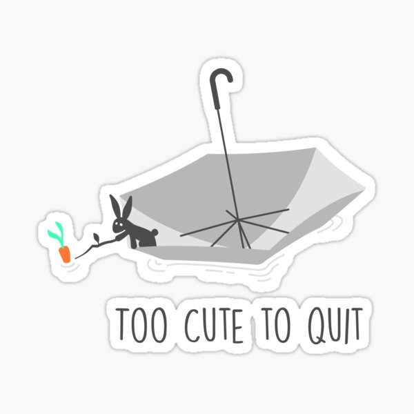 Umbrella Bunny Sticker