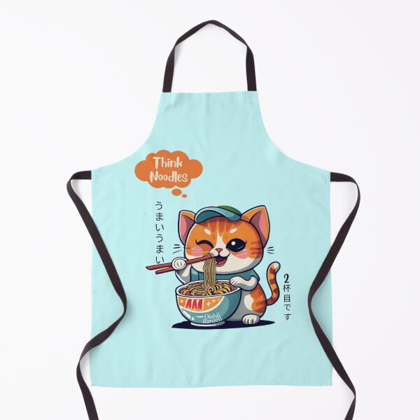 Item preview, Think Noodles Cute Hated Cat Eating Ramen with Chopsticks designed and sold by netfires.