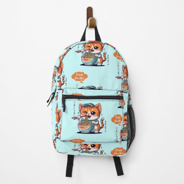 Item preview, Think Noodles Cute Hated Cat Eating Ramen with Chopsticks designed and sold by netfires.