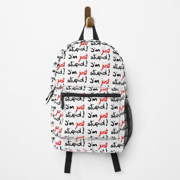 Item preview, I'm just stupid ! funny, crazy, joke, white, black, red. designed and sold by Urszula Żydek.