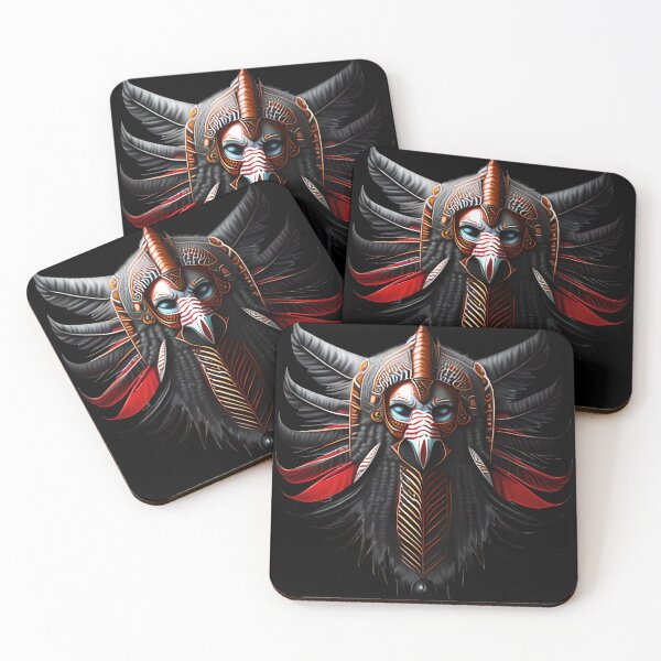 Item preview, BLACK RED AFRICAN MASKED WARRIOR 1 designed and sold by justyna-s28.