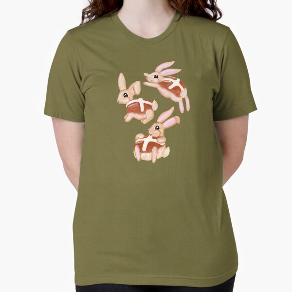 Hot Cross Bunnies | Pink Tri-blend T-Shirt