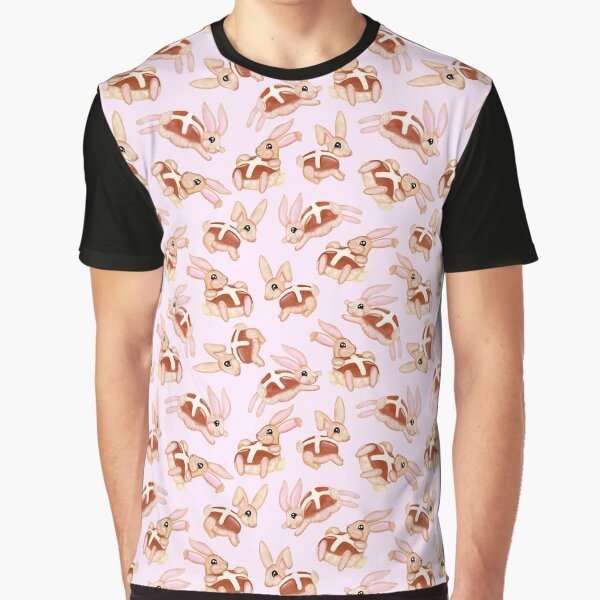 Hot Cross Bunnies | Pink Graphic T-Shirt