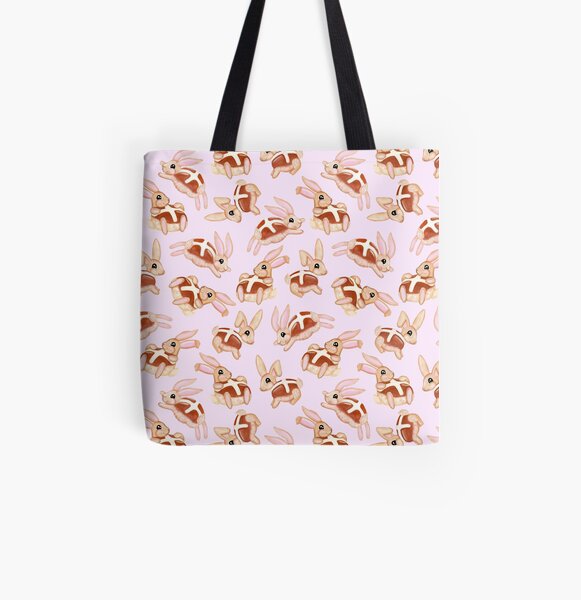 Hot Cross Bunnies All Over Print Tote Bag