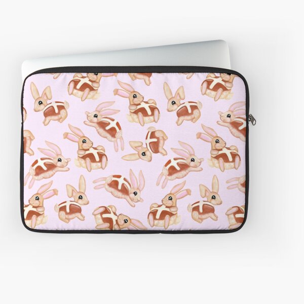 Hot Cross Bunnies | Pink Laptop Sleeve