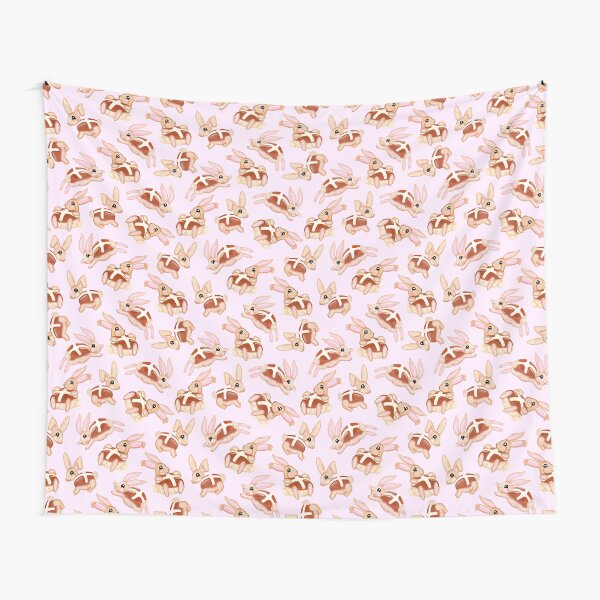 Hot Cross Bunnies | Pink Tapestry