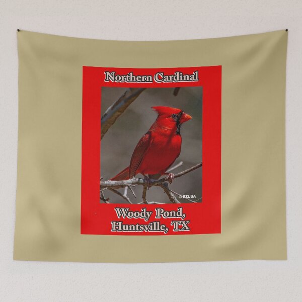 Item preview, Give The Bird To Your Lover: Northern Cardinal, Woody Pond, Huntsville, Texas designed and sold by MoreEZUSA-Here.