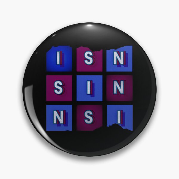 Item preview, Sin - white letters in blue and red boxes, diagonal striped frame designed and sold by SplashTastic.