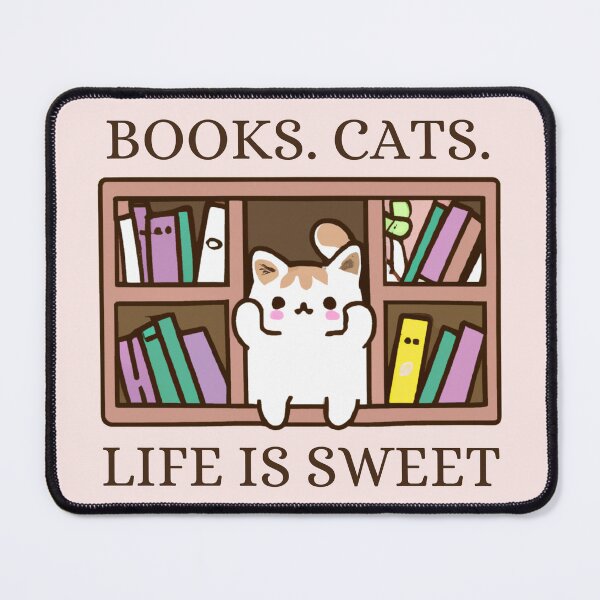 Item preview, Bookish Cat Aesthetic - Cat On A Bookshelf - With Books And Cats Life Is Sweet designed and sold by Wiss2Arts.
