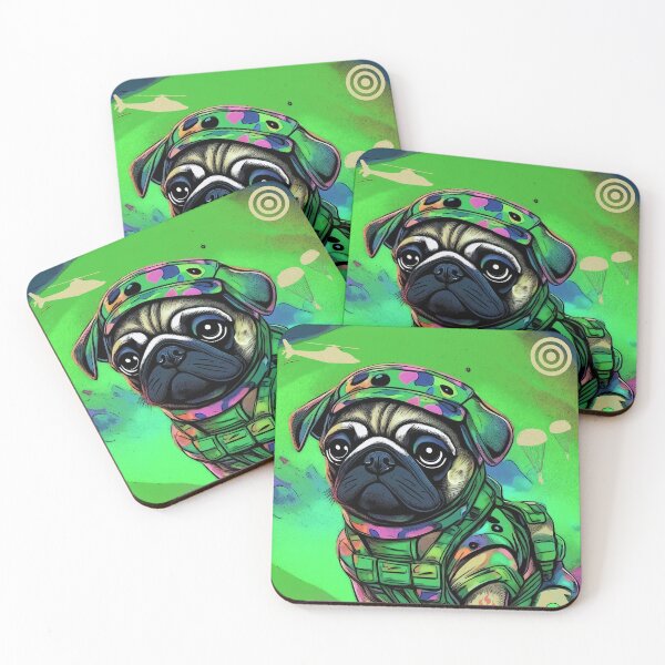Item preview, Pug in the Military 7 designed and sold by RedBluffTraders.
