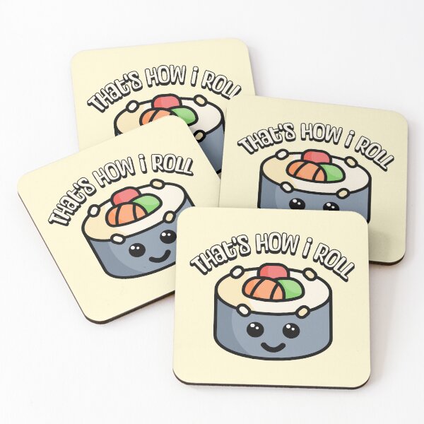 Item preview, That's How I Roll! Cute and Punny Sushi Cartoon designed and sold by PMCreative.