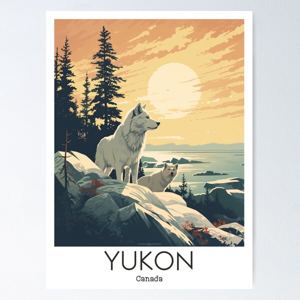 Item preview, A Vintage Travel Illustration of Yukon - Canada  designed and sold by GoodOldVintage.