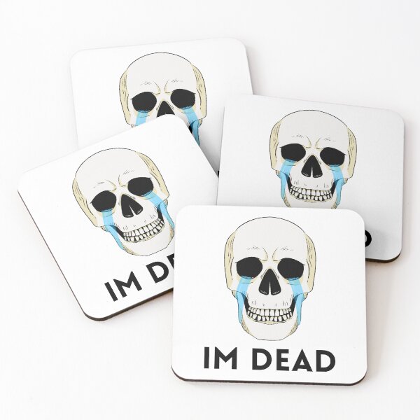 Item preview, HALLOWEEN skull saying I'm dead. designed and sold by kukulgraphics.
