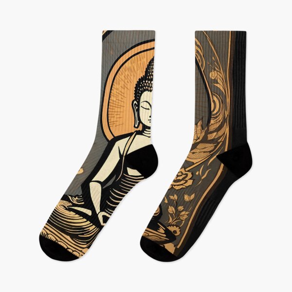 Item preview, Buddha woodcut art designed and sold by ZenStickConcept.