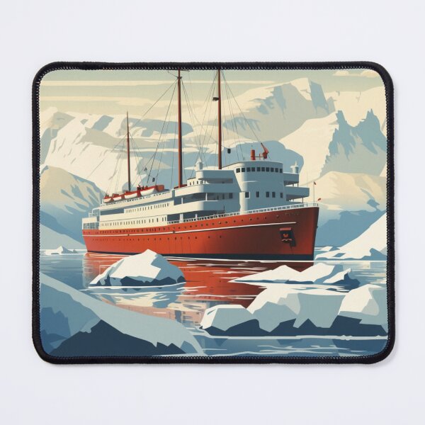 Item preview, A Vintage Travel Illustration of the Artic Ocean - Canada  designed and sold by GoodOldVintage.