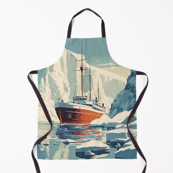 Item preview, A Vintage Travel Illustration of the Artic Ocean - Greenland designed and sold by GoodOldVintage.