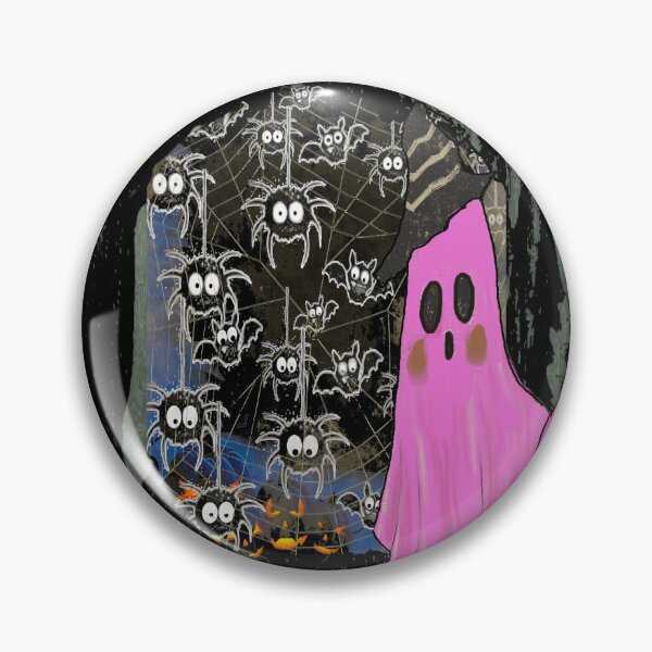 Item preview, Pinky Ghosts And Their Friends On Halloween designed and sold by Eklectikos.
