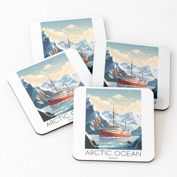 Item preview, A Vintage Travel Illustration of the Artic Ocean - Norway  designed and sold by GoodOldVintage.