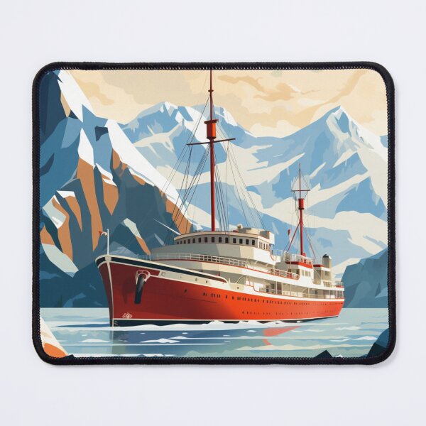 Item preview, A Vintage Travel Illustration of the Artic Ocean - Norway  designed and sold by GoodOldVintage.