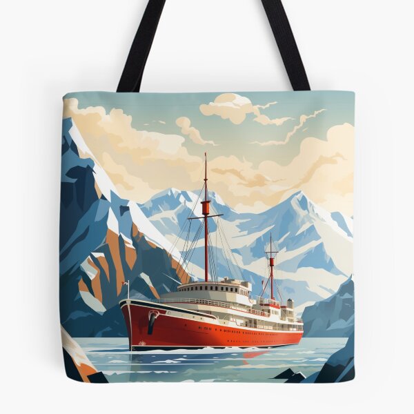 Item preview, A Vintage Travel Illustration of the Artic Ocean - Norway  designed and sold by GoodOldVintage.