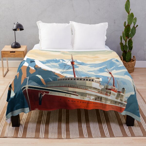Item preview, A Vintage Travel Illustration of the Artic Ocean - Norway  designed and sold by GoodOldVintage.